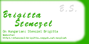 brigitta stenczel business card